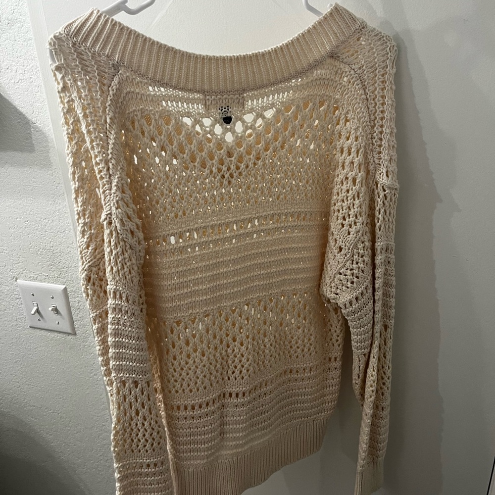 Light tan knit pullover sweater